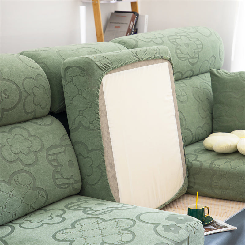 Slipcover Sofa Cover Protector All Season Dustproof and Elastic Sunflower Couch Cushion Cover