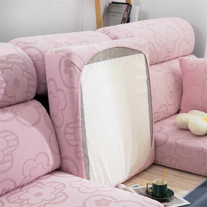 Slipcover Sofa Cover Protector All Season Dustproof and Elastic Sunflower Couch Cushion Cover