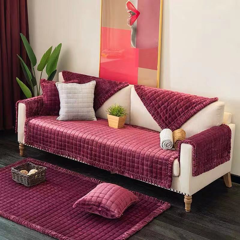 Slipcover European Style Couch Cover for Home Bay Window Cushion Keeps Sofa Looking New