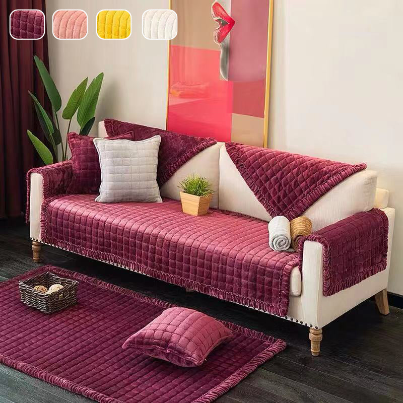 Slipcover European Style Couch Cover for Home Bay Window Cushion Keeps Sofa Looking New