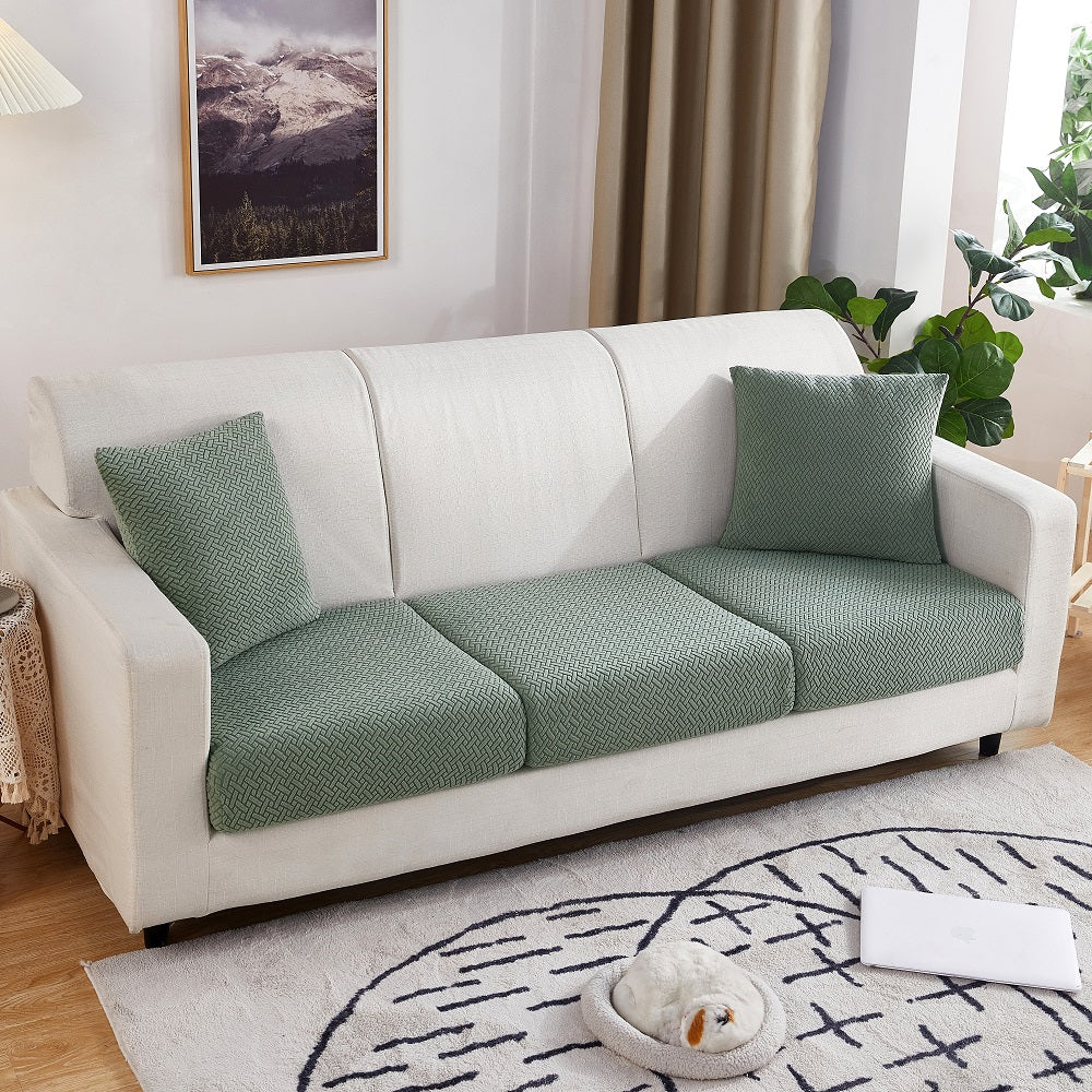 Jacquard Sofa Seat Cushion Cover Furniture Protector for Anti-dust Removable Slipcover for Kids & Pets