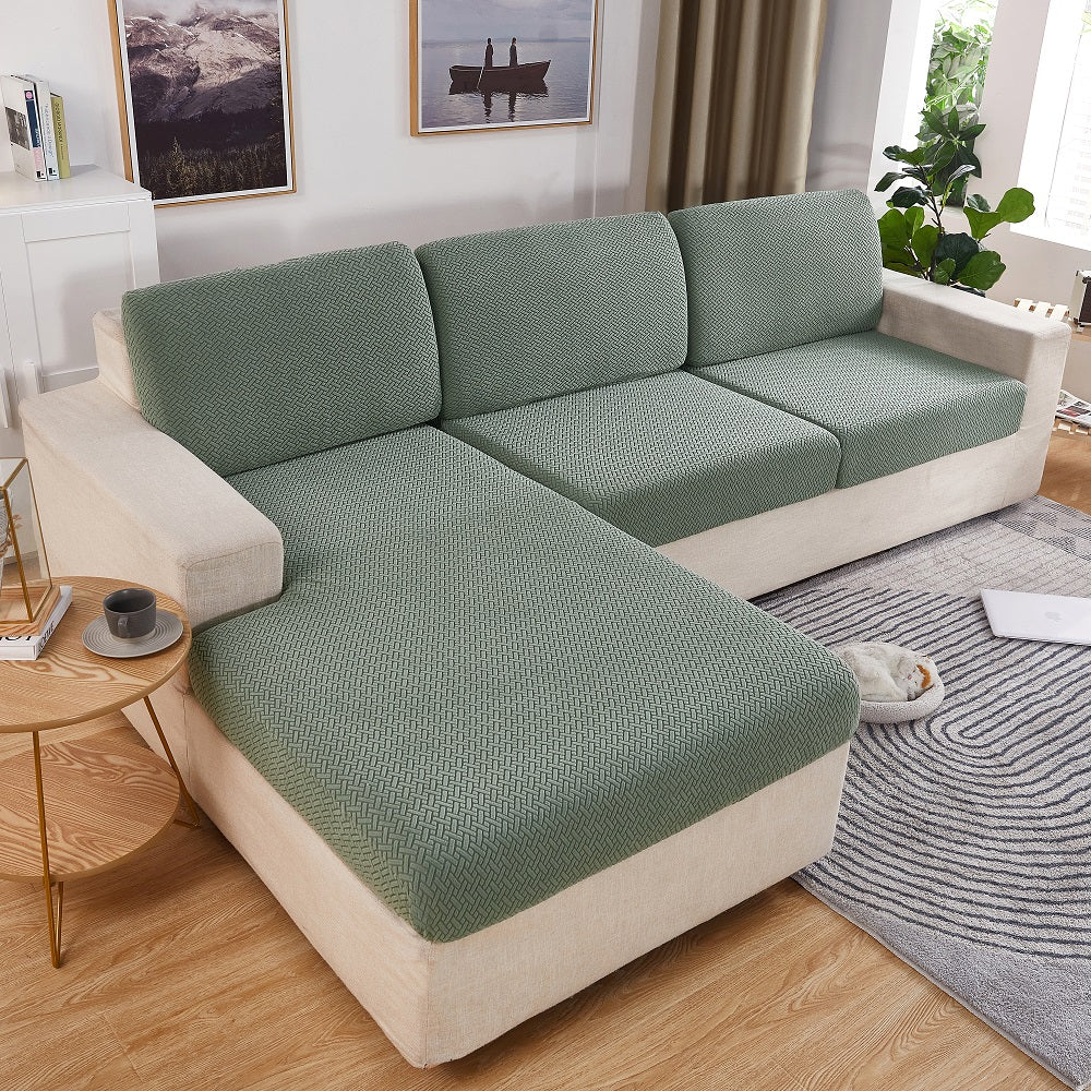 Jacquard Sofa Seat Cushion Cover Furniture Protector for Anti-dust Removable Slipcover for Kids & Pets