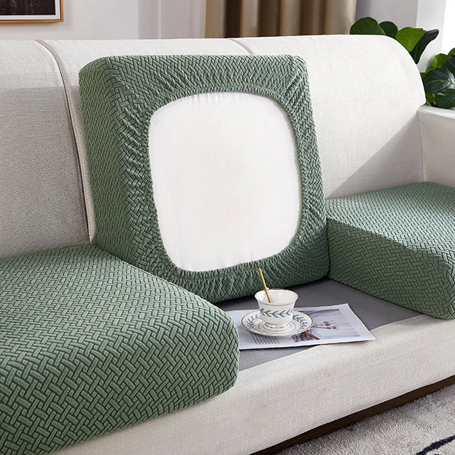 Jacquard Sofa Seat Cushion Cover Furniture Protector for Anti-dust Removable Slipcover for Kids & Pets