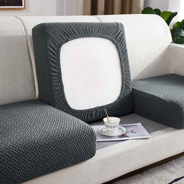 Jacquard Sofa Seat Cushion Cover Furniture Protector for Anti-dust Removable Slipcover for Kids & Pets