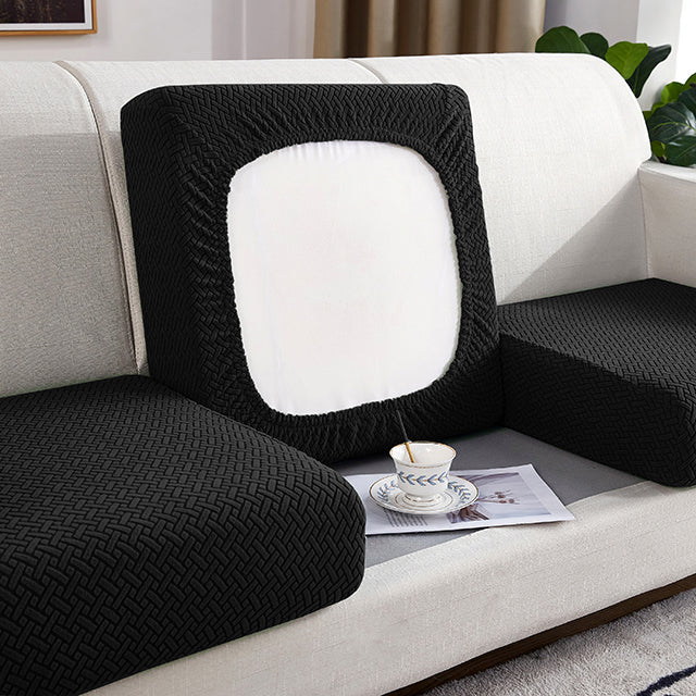 Jacquard Sofa Seat Cushion Cover Furniture Protector for Anti-dust Removable Slipcover for Kids & Pets