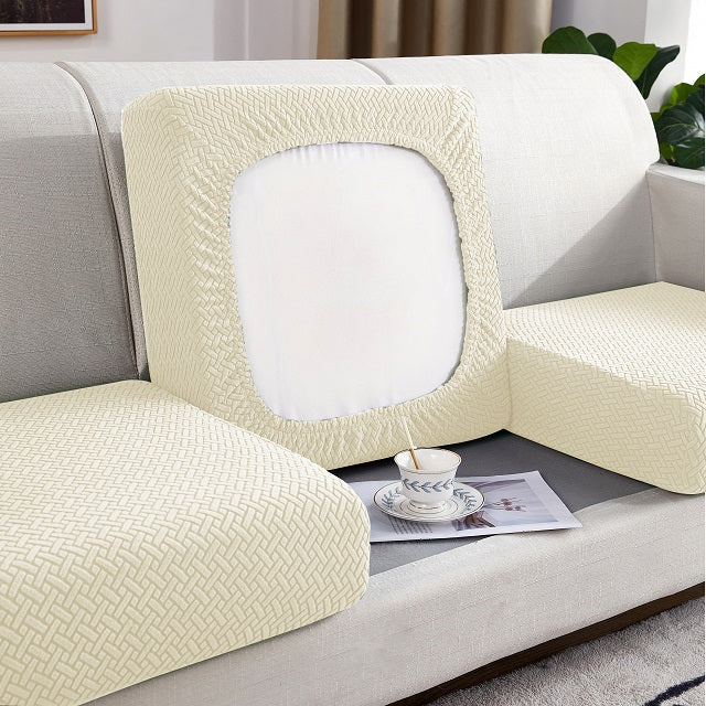 Jacquard Sofa Seat Cushion Cover Furniture Protector for Anti-dust Removable Slipcover for Kids & Pets