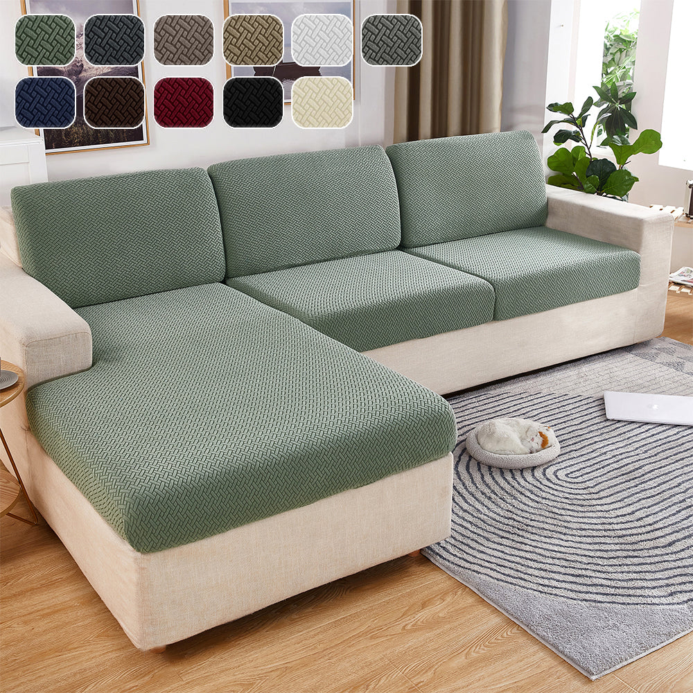 Jacquard Sofa Seat Cushion Cover Furniture Protector for Anti-dust Removable Slipcover for Kids & Pets