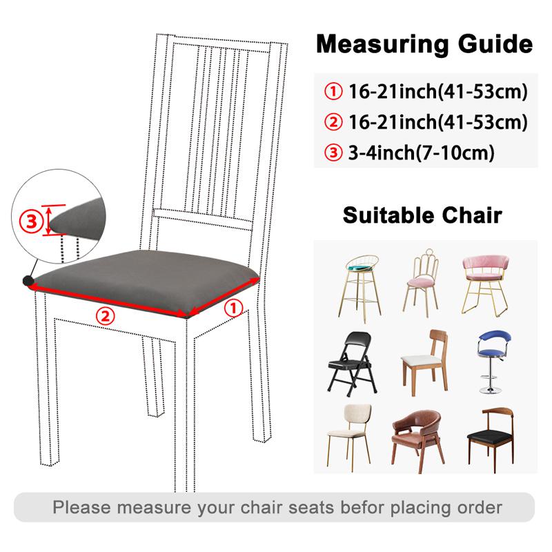 Waterproof Dining Room Chair Cover Spandex Elastic Removable Seat Covers