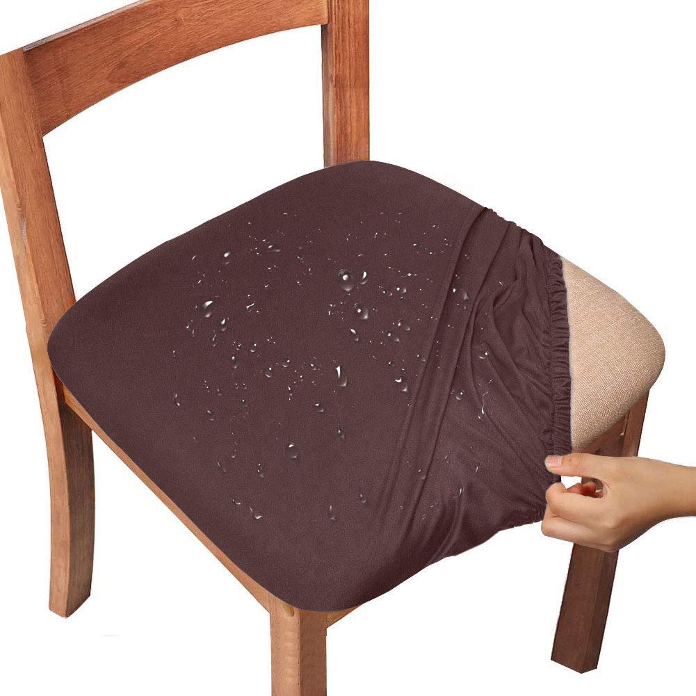 Waterproof Dining Room Chair Cover Spandex Elastic Removable Seat Covers