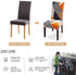 Geometry Chair Cover Elastic Chair Covers Spandex Stretch Anti-dirty Removable Dining Office Chair Case