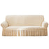 Seersucker Sofa Slipcover with Skirt Stretch Couch Slipcover Easy Fit Universal Furniture Protector