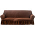 Seersucker Sofa Slipcover with Skirt Stretch Couch Slipcover Easy Fit Universal Furniture Protector