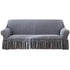 Seersucker Sofa Slipcover with Skirt Stretch Couch Slipcover Easy Fit Universal Furniture Protector