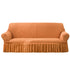 Seersucker Sofa Slipcover with Skirt Stretch Couch Slipcover Easy Fit Universal Furniture Protector