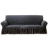 Seersucker Sofa Slipcover with Skirt Stretch Couch Slipcover Easy Fit Universal Furniture Protector