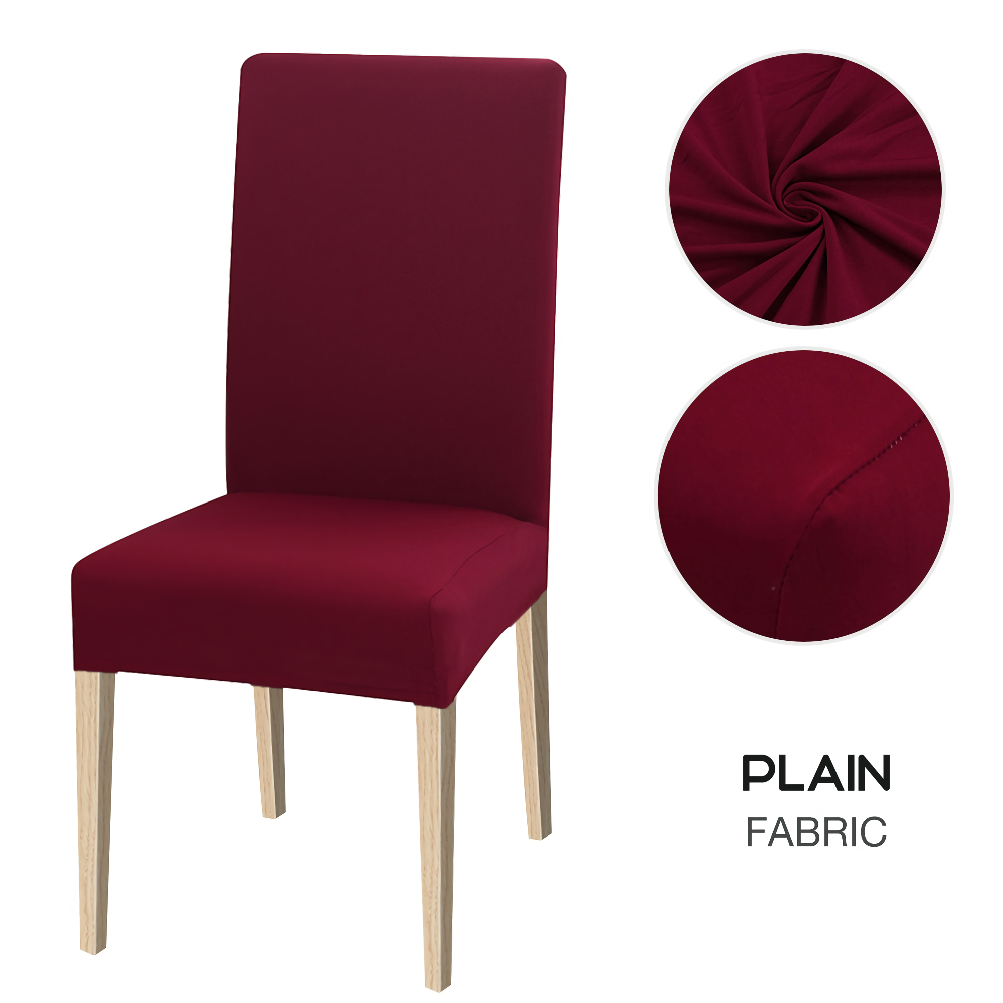 High Stretch Dining Chair Cover, 1/2/4/6pcs Jacquard Spandex Slipcover