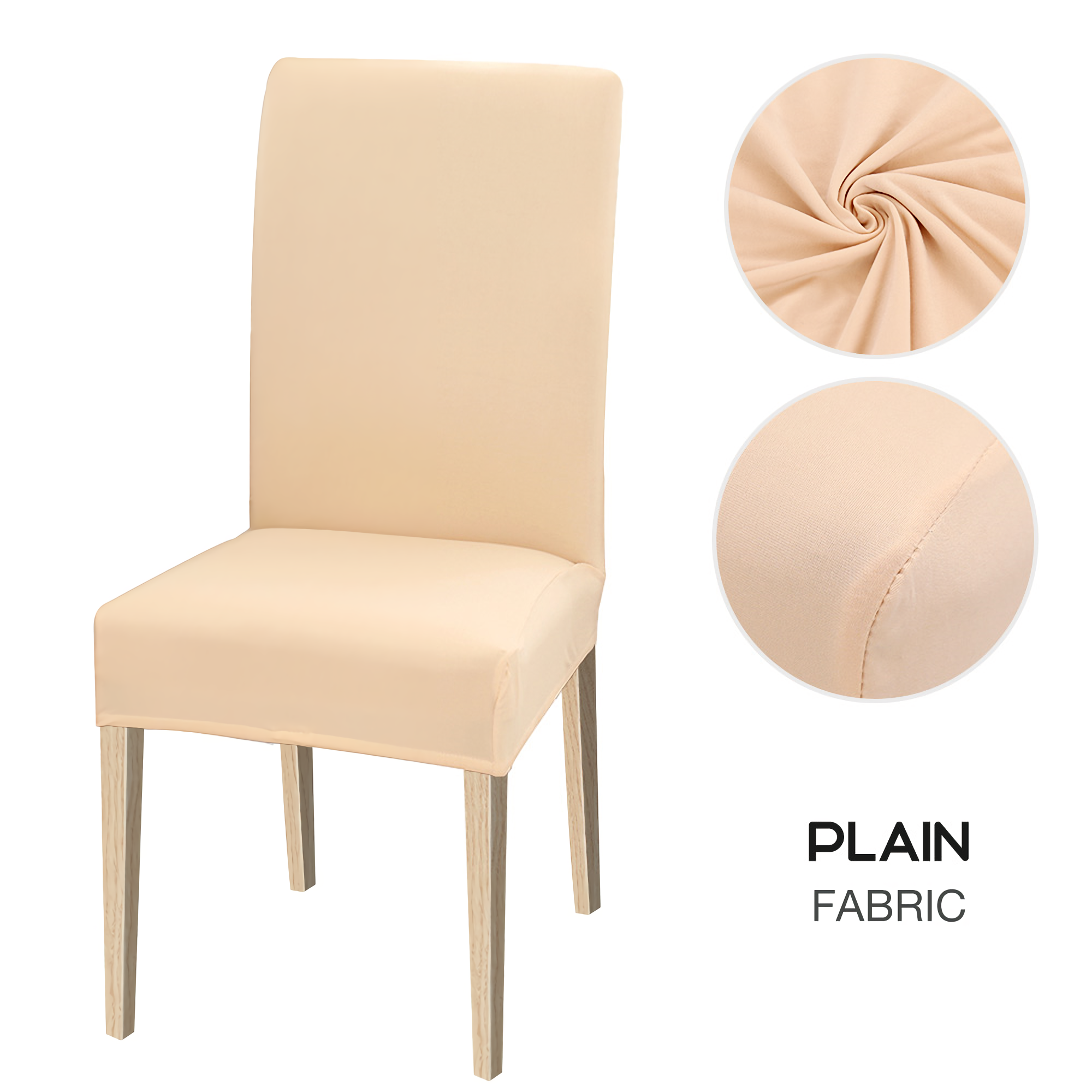 High Stretch Dining Chair Cover, 1/2/4/6pcs Jacquard Spandex Slipcover