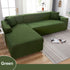 Waterproof Sofa Cover for Living Room - Elastic Solid L Shaped Corner Sofa Cover - Fits 1/2/3/4 Seater Sofa, Couch, Armchair