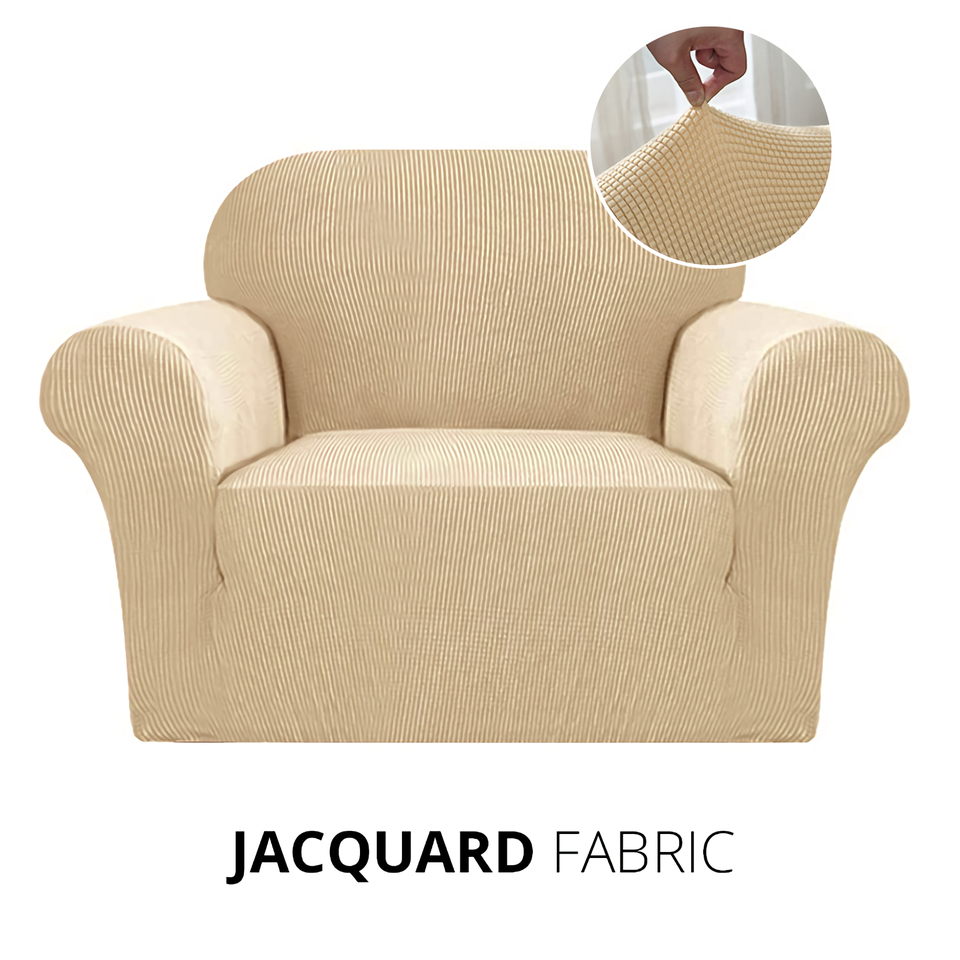 Armchair Cover 4-Styles Elastic Sofa Cover Couch Covers for Living Room Stretchable Slipcover for Chairs - 1 Seater Chair Slip Cover