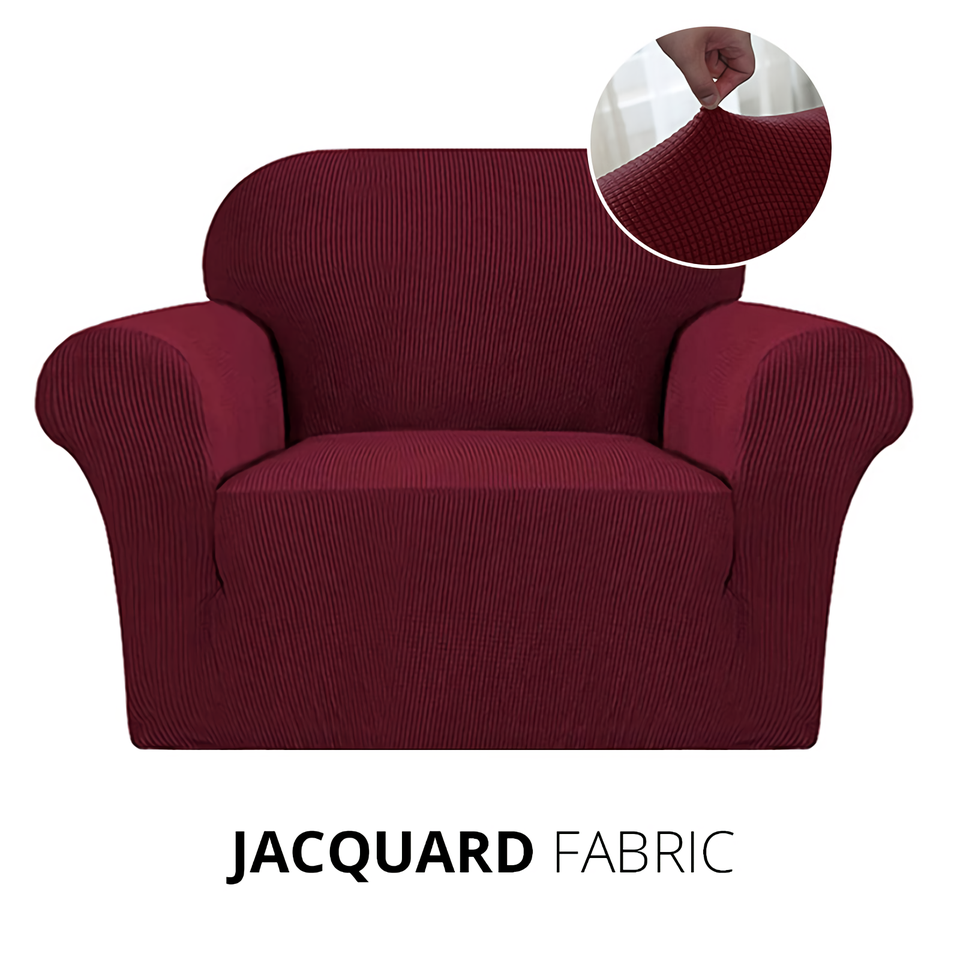 Armchair Cover 4-Styles Elastic Sofa Cover Couch Covers for Living Room Stretchable Slipcover for Chairs - 1 Seater Chair Slip Cover
