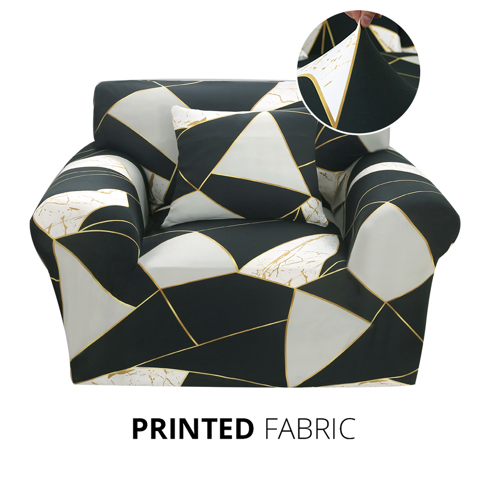 Armchair Cover 4-Styles Elastic Sofa Cover Couch Covers for Living Room Stretchable Slipcover for Chairs - 1 Seater Chair Slip Cover