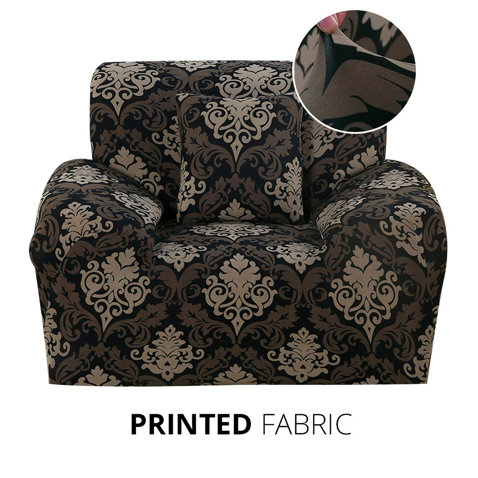 Armchair Cover 4-Styles Elastic Sofa Cover Couch Covers for Living Room Stretchable Slipcover for Chairs - 1 Seater Chair Slip Cover