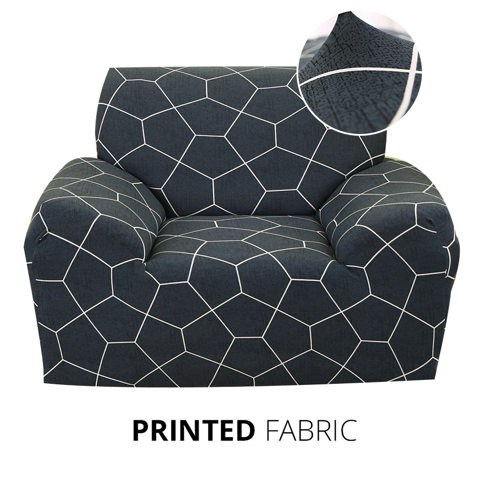 Armchair Cover 4-Styles Elastic Sofa Cover Couch Covers for Living Room Stretchable Slipcover for Chairs - 1 Seater Chair Slip Cover