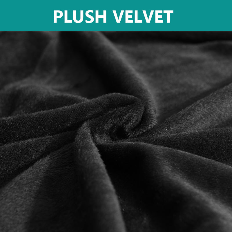 Soft Plush Velvet Recliner Chair Cover - Fleece Armchair Slipcover with Pocket - 4 Pieces Furniture Cover Protector for Reclining Chair