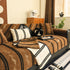 Non-Slip Sofa Cover with Thick Chenille Texture Woven Stripe Couch Protector Throw