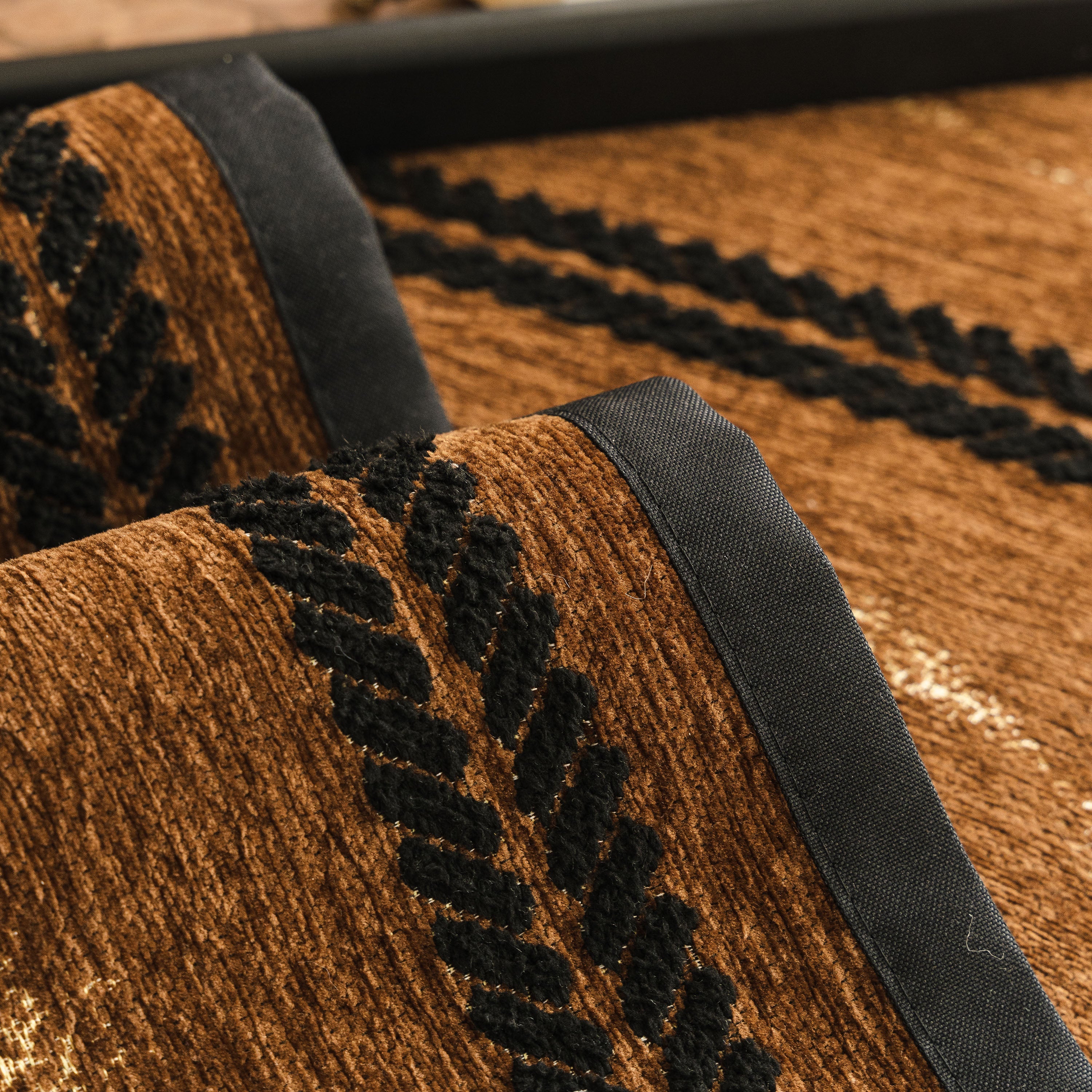 Non-Slip Sofa Cover with Thick Chenille Texture Woven Stripe Couch Protector Throw