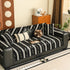 Non-Slip Sofa Cover with Thick Chenille Texture Woven Stripe Couch Protector Throw