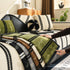 Non-Slip Sofa Cover with Thick Chenille Texture Woven Stripe Couch Protector Throw