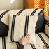 Non-Slip Sofa Cover with Thick Chenille Texture Woven Stripe Couch Protector Throw