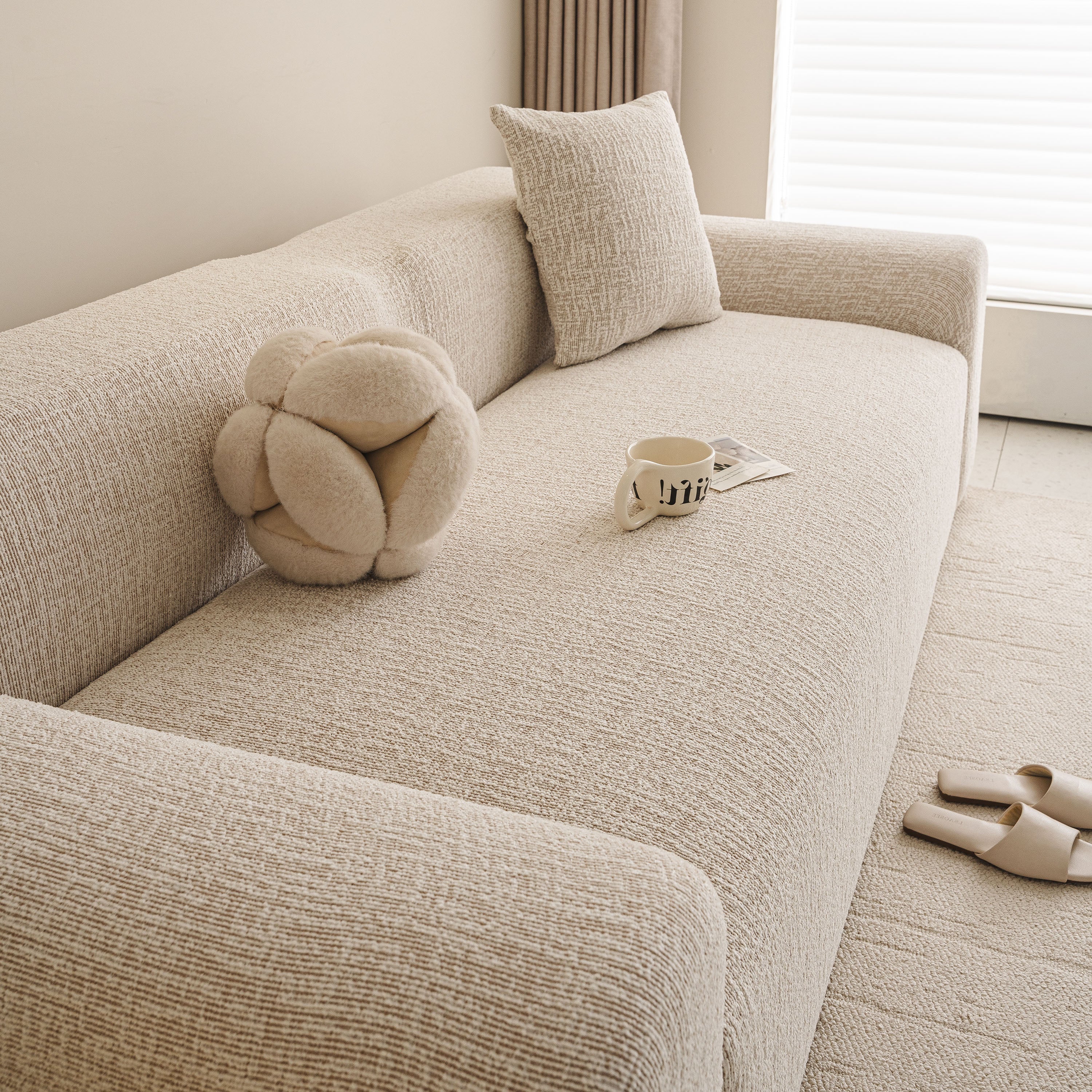 High Stretch Washable Slipcover, Non-Slip Washable Furniture Protector for Kids Pets