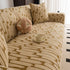 Plush Fleece Stretch Sofa Cover, Super Soft Textured Geometric Couch Slipcover