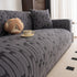 Plush Fleece Stretch Sofa Cover, Super Soft Textured Geometric Couch Slipcover