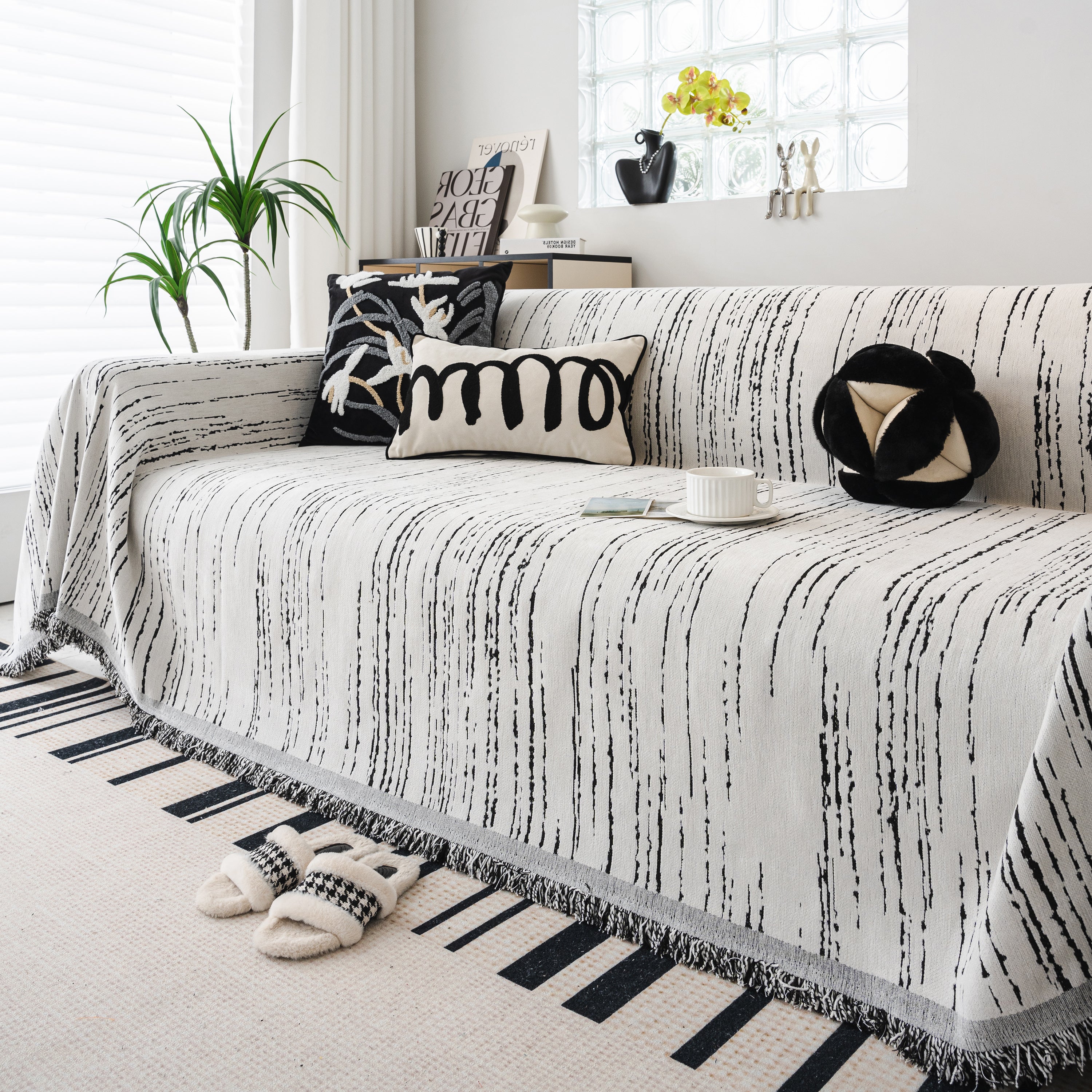 Slip Covers for Sofas, Sofa Throw Cover Soft Chenille Sofa Bed Cover, L Shaped Sectional Couch Covers