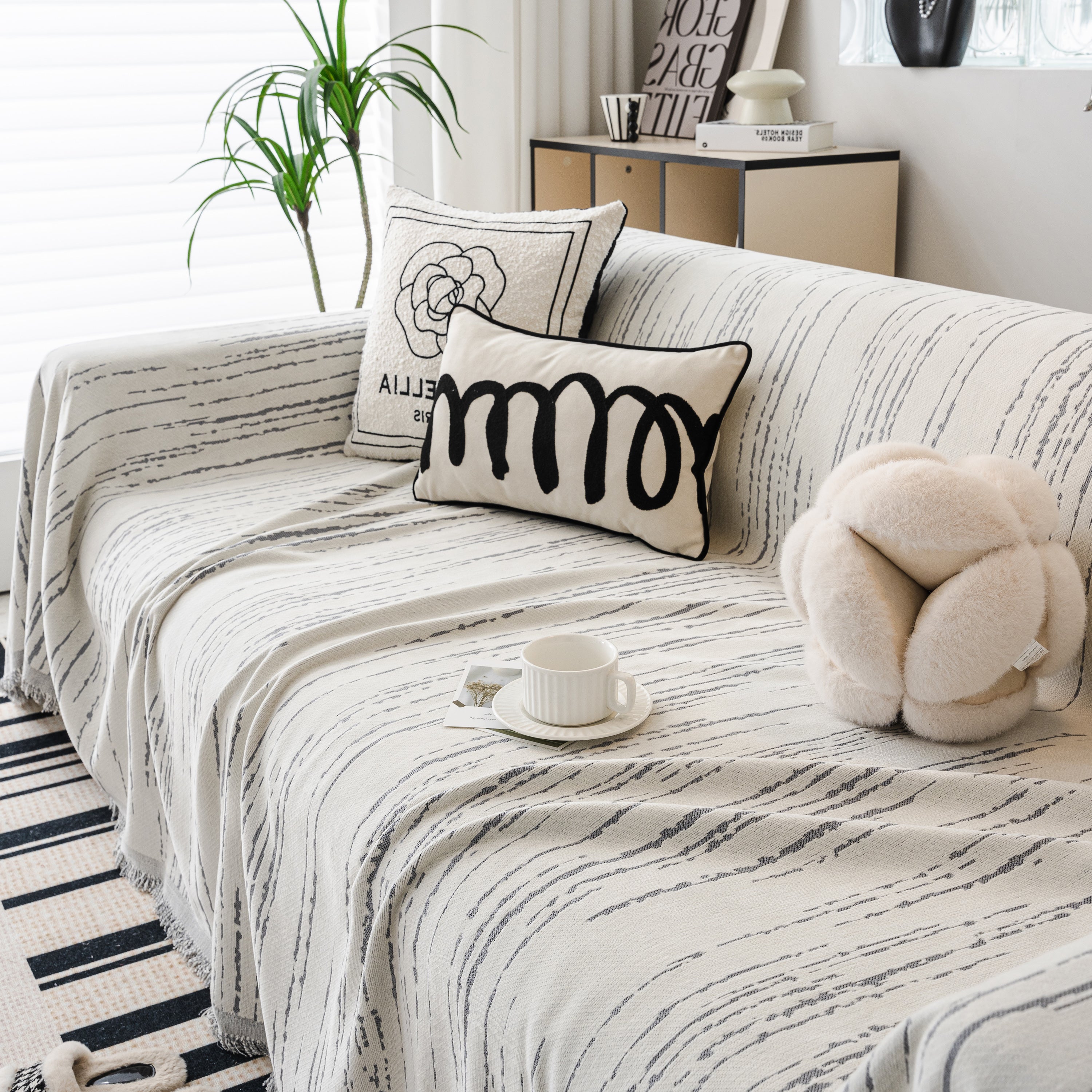 Slip Covers for Sofas, Sofa Throw Cover Soft Chenille Sofa Bed Cover, L Shaped Sectional Couch Covers