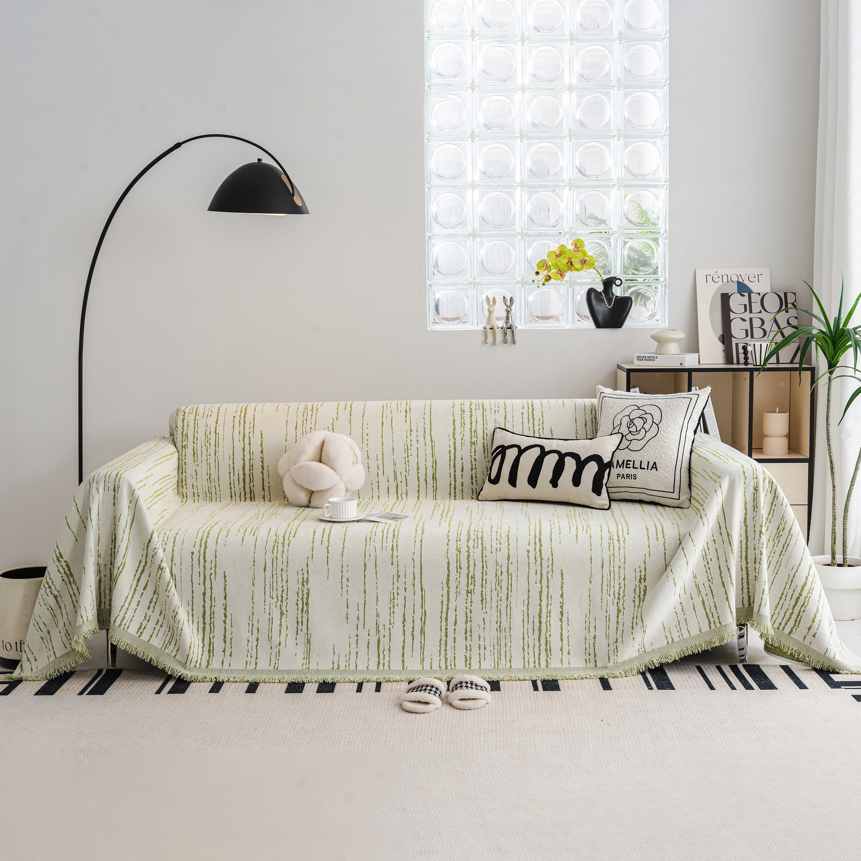 Slip Covers for Sofas, Sofa Throw Cover Soft Chenille Sofa Bed Cover, L Shaped Sectional Couch Covers