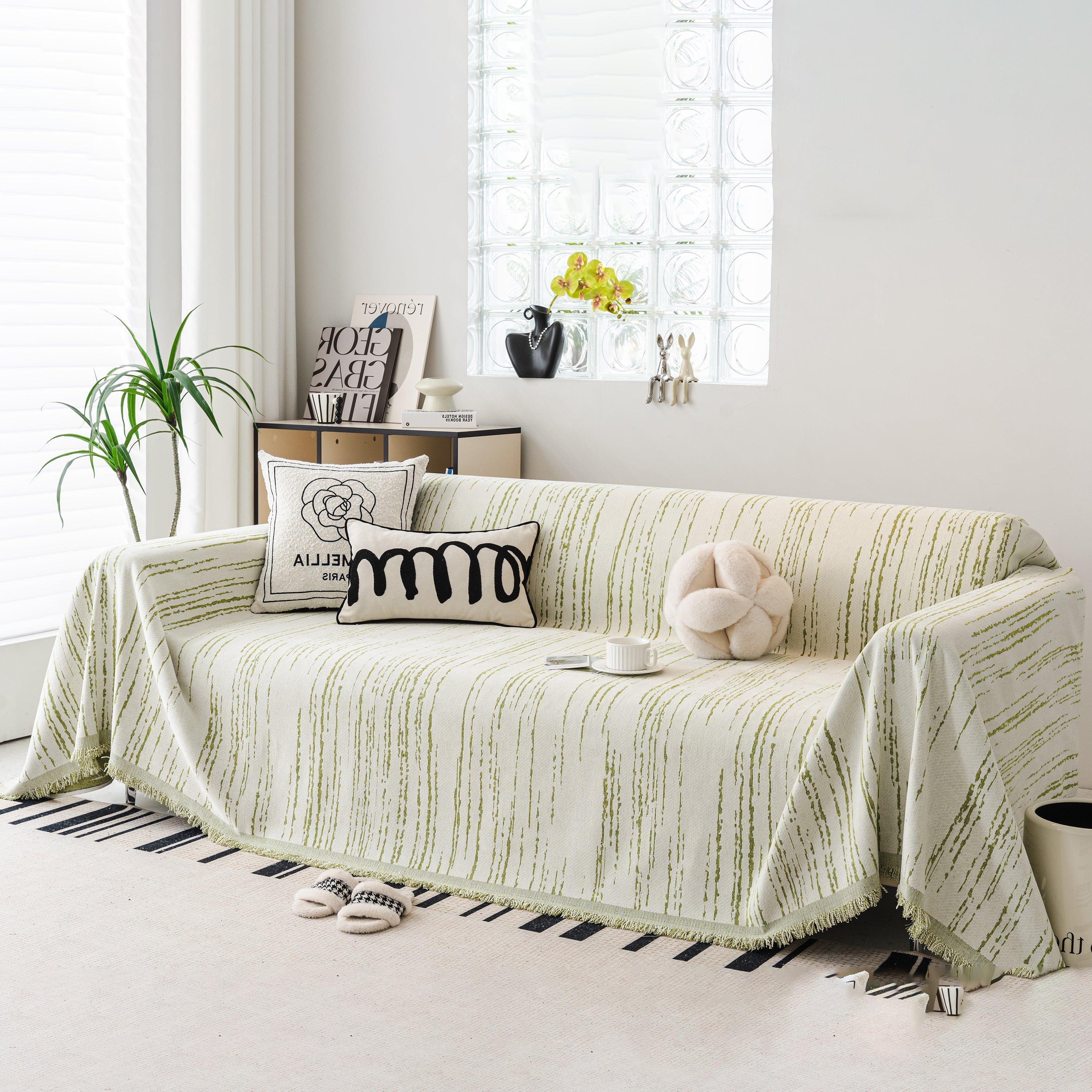 Slip Covers for Sofas, Sofa Throw Cover Soft Chenille Sofa Bed Cover, L Shaped Sectional Couch Covers
