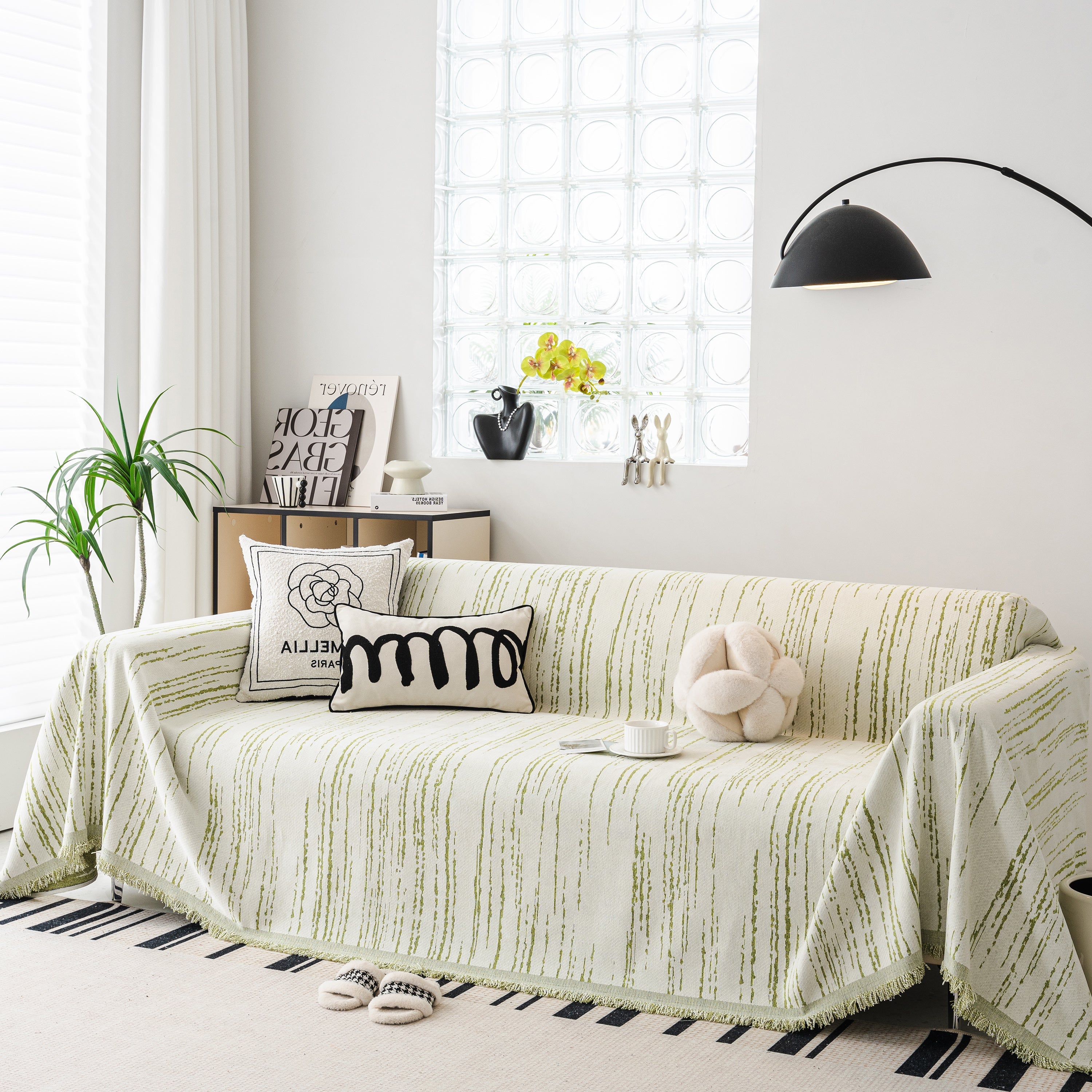 Slip Covers for Sofas, Sofa Throw Cover Soft Chenille Sofa Bed Cover, L Shaped Sectional Couch Covers