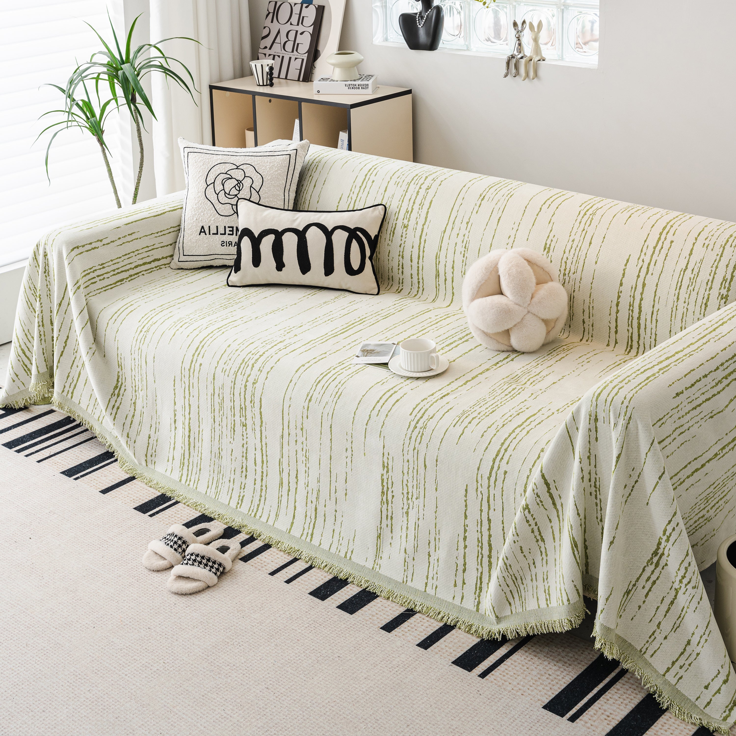 Slip Covers for Sofas, Sofa Throw Cover Soft Chenille Sofa Bed Cover, L Shaped Sectional Couch Covers