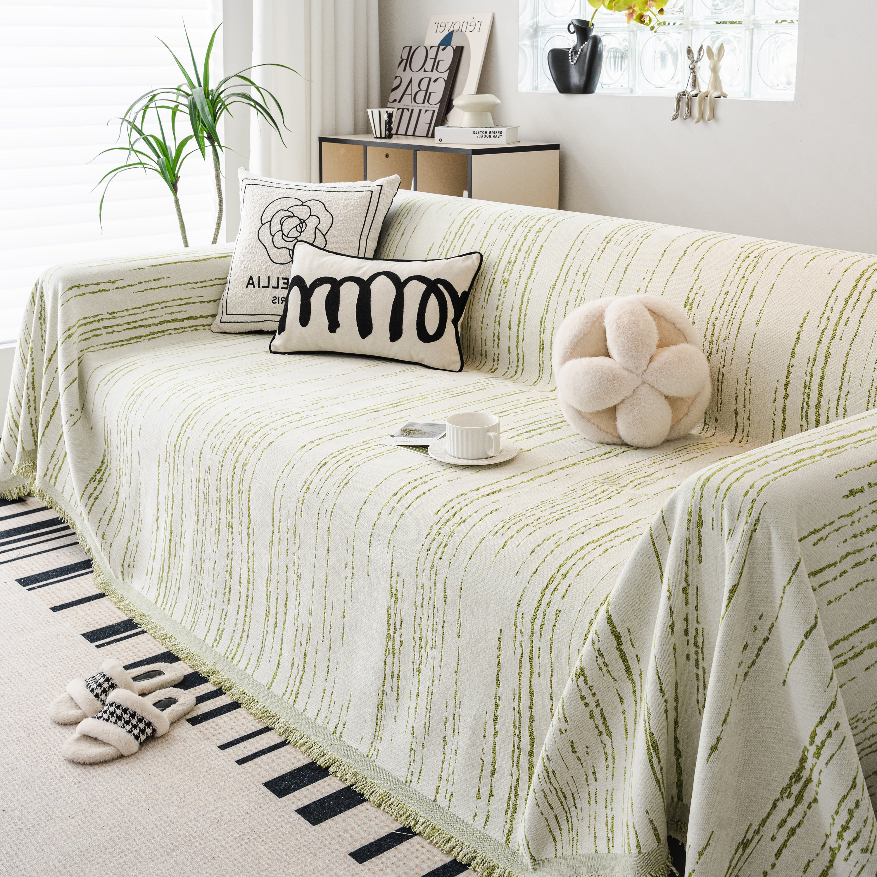 Slip Covers for Sofas, Sofa Throw Cover Soft Chenille Sofa Bed Cover, L Shaped Sectional Couch Covers