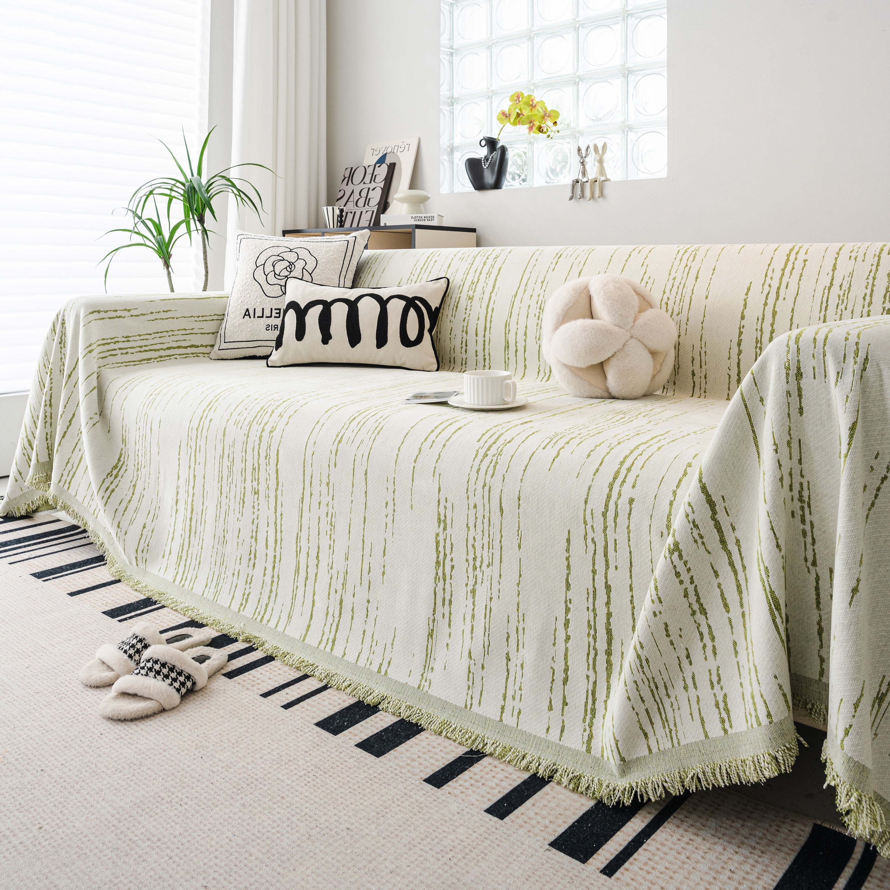 Slip Covers for Sofas, Sofa Throw Cover Soft Chenille Sofa Bed Cover, L Shaped Sectional Couch Covers