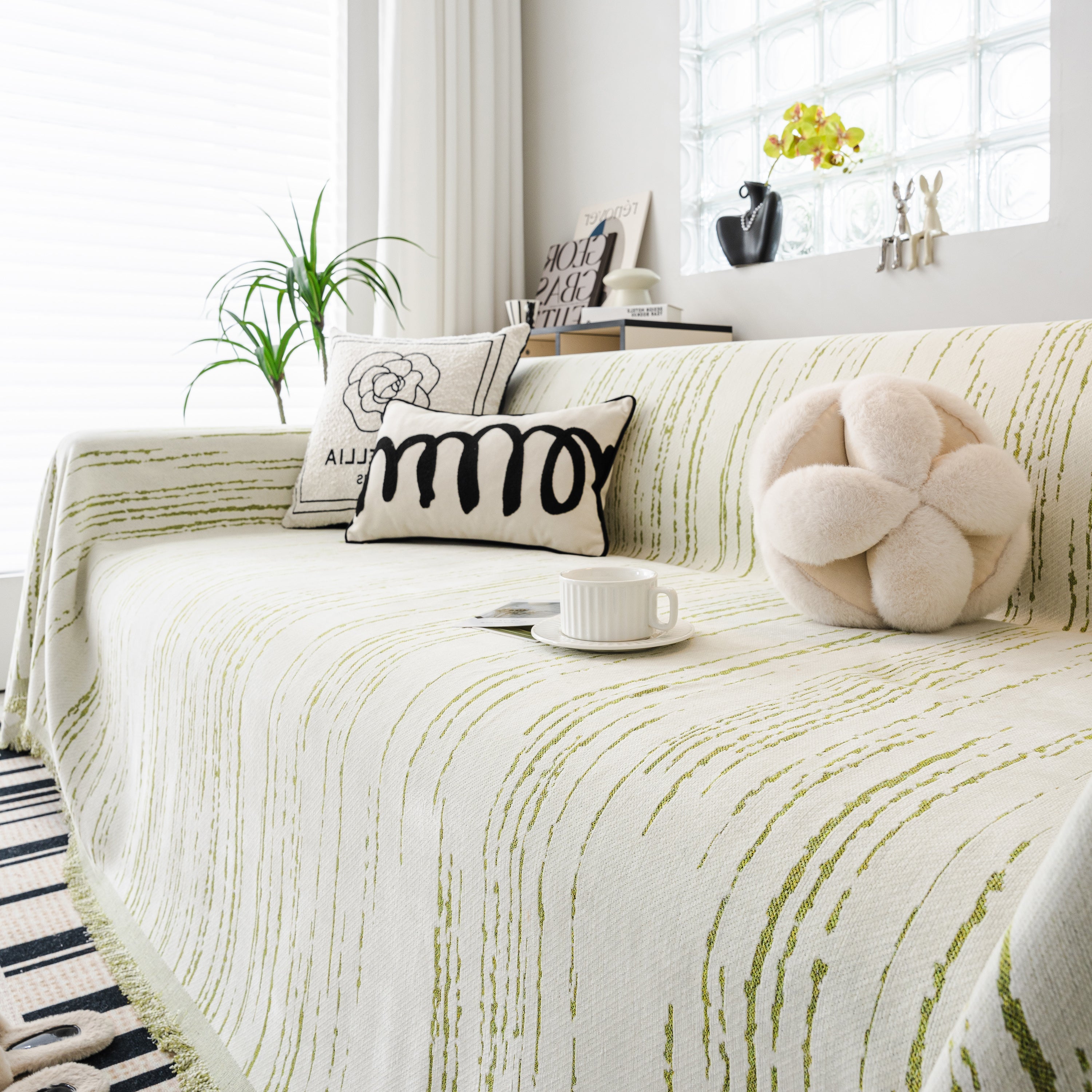 Slip Covers for Sofas, Sofa Throw Cover Soft Chenille Sofa Bed Cover, L Shaped Sectional Couch Covers