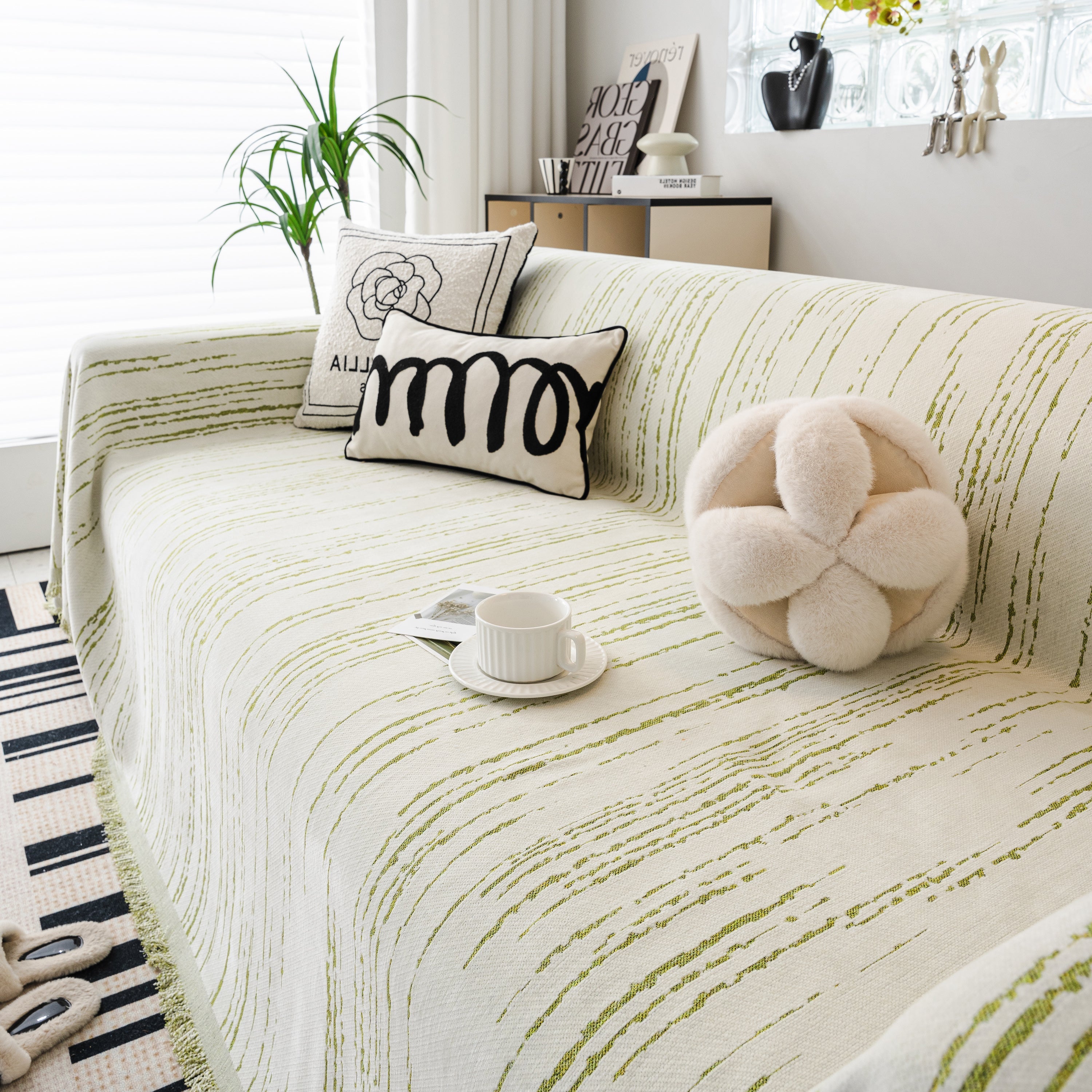 Slip Covers for Sofas, Sofa Throw Cover Soft Chenille Sofa Bed Cover, L Shaped Sectional Couch Covers