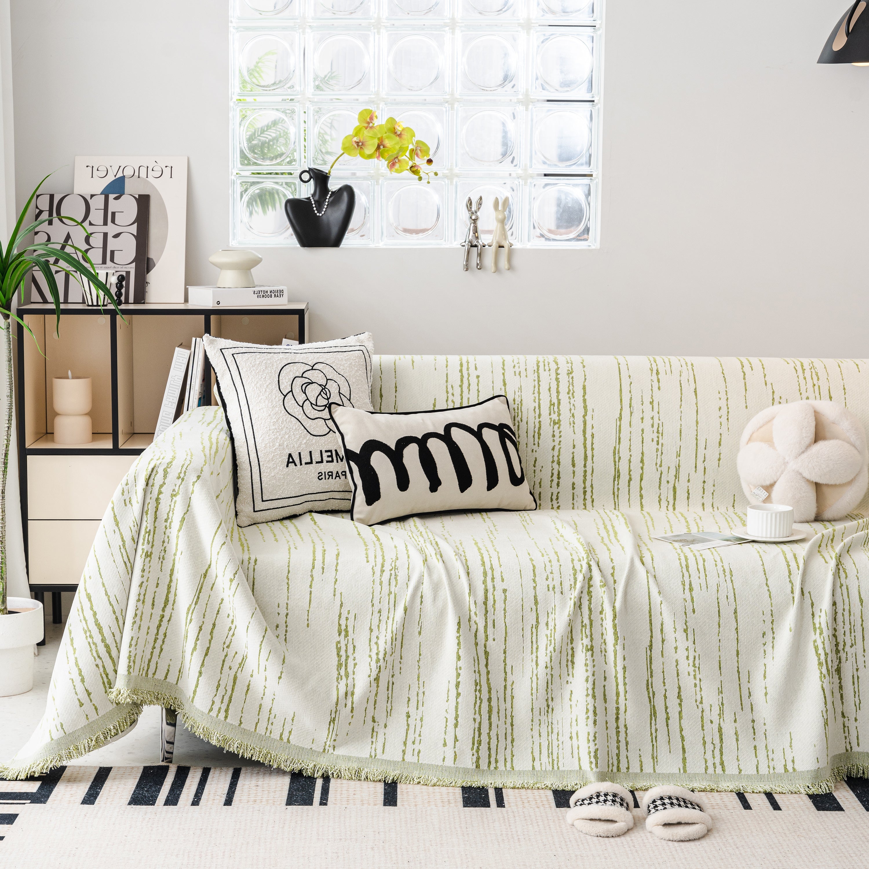 Slip Covers for Sofas, Sofa Throw Cover Soft Chenille Sofa Bed Cover, L Shaped Sectional Couch Covers
