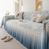 French Chic Style Ruffle Rose Cover Throw for Sofas, Decorative Sectional Covers