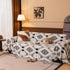 Bohemian Tufted Sofa Cover, Soft Sherpa Fleece Throw Blanket with 3D Aztec Geometric