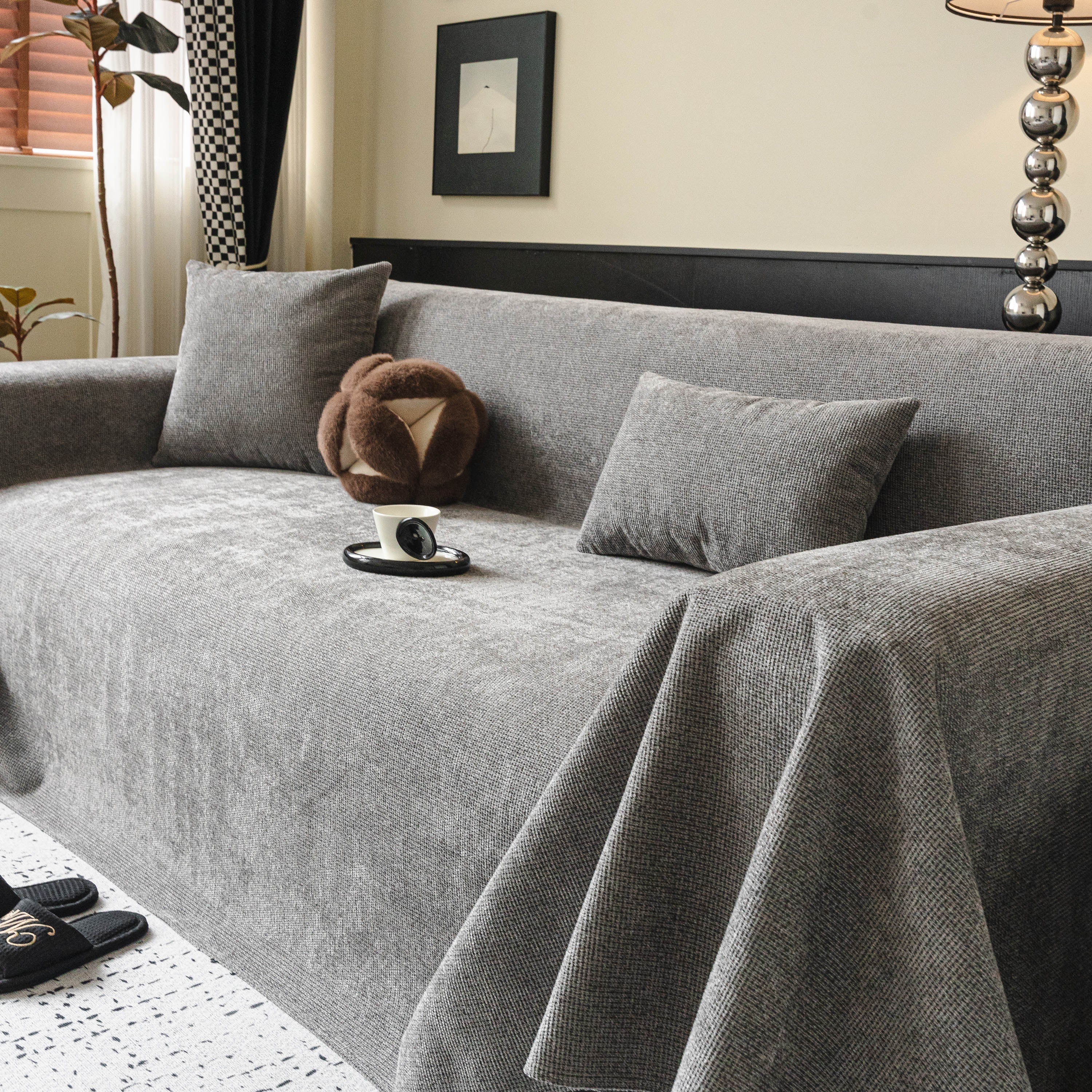 Waterproof Couch Throw Cover for Dogs, Non Slip Scratch Resistant Pet Couch Cover